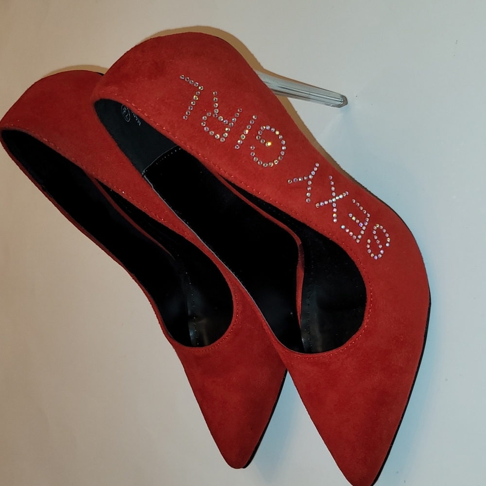 Red Crystal "Sexy Girl" High Heels 👠 - Picture 7 of 16